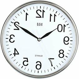 hito Silent Non-Ticking Wall Clock- 10 Inches 