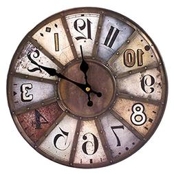 No Ticking Noise Wooden Clock Rustic Farmhouse Wall Clocks L
