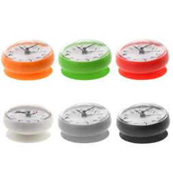 Silicone Waterproof Clock Mirror Window Glass Suction Clock 