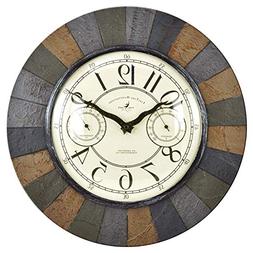FirsTime 99054 Slate Garden Wall Clock, Tan