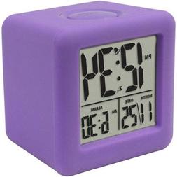 Sleek and Stylish Equity by La Crosse Cube LCD Alarm Clock 