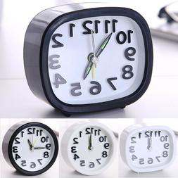 Small Clock Alarm Battery Quartz Snooze Operated Silent Beds