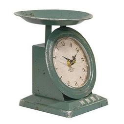 Small Kitchen Scale Clock Distressed Metal Farmhouse Decor