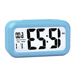 Smart Backlight Alarm Clock Mute Silent LCD Electronic Trave