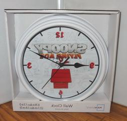 SNOOPY WALL CLOCK # 1. 9" DIA. PEANUTS, CHARLIE BROWN.....FR
