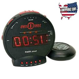 Sonic Bomb Wake up Digital Alarm Clock Extra Loud all ages A