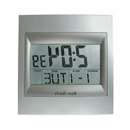 Sonnet T-4668 Ken-Tech 2" Number LCD Atomic Alarm Clock, Sil