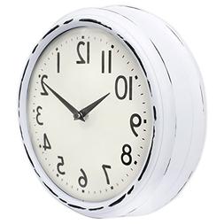 45Min 9.5 Inch Spherical Glass Round Classic Clock, Silent N