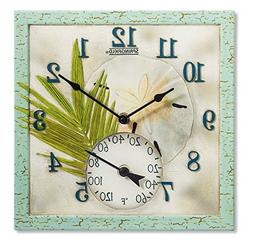 SPRINGFIELD 92320  12" Poly Resin Clock with Thermometer 