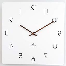 Rema House Square Wall Clock Silent &Non-Ticking Quartz 11.4