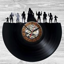 Star Wars Characters Favorite Wall Clock Decor Vintage Black