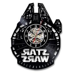 Star Wars Ship Vinyl Record Clock Home Design Room Art Decor