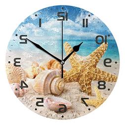 Naanle Starfish Seashells On Beach Tropical Summer Blue Ocea