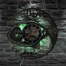 Steampunk Robot Gear Sea Fish Wall Clock Clownfish Nemo Viny