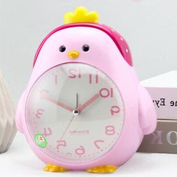 For Student Kids Mute Alarm Clock Cartoon Chicken with Night