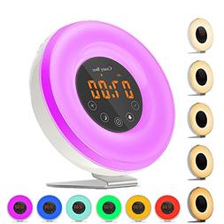 Sunlight Alarm Clock,Best Sunrise Wake Up Light with 6 Natur