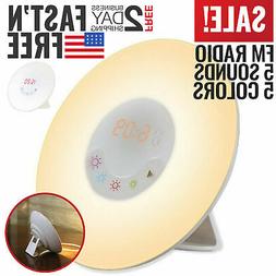 Sunrise Alarm Clock Radio Wake Up Light Digital FM Natural B