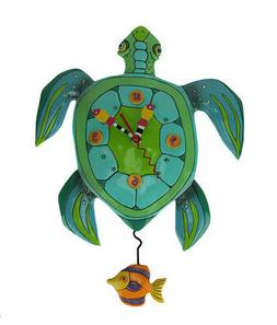 Allen Designs Sup Dude? Sea Turtle Pendulum Wall Clock