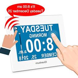 iGuerburn Talking Day Clock 8" Large Display with Touchscree