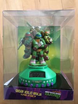 Teenage Mutant Ninja Turtles Alarm Clock Radio W/AUX Jack Fo