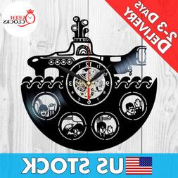 The Beatles Music Yellow Submarine Vinyl Record Wall Clock F
