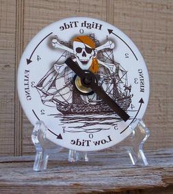 Tide Clock - Atlantic Coast High & Low - Pirate Skull Crossb