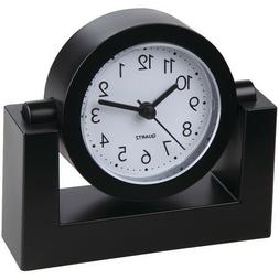 TIMEKEEPER TK6851 4" Swivel Black Desktop Clock
