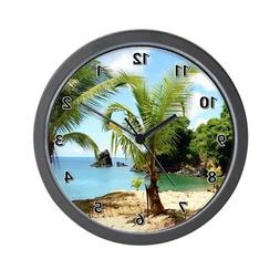 CafePress - Tropical Beach - Unique Decorative 10" Wall Cloc