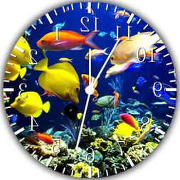 Tropical Ocean Fish Frameless Borderless Wall Clock Nice For
