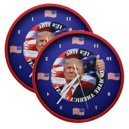 Home Innovations Trump Talking Clock Battery Operated 2Pack 