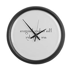 CafePress Turkey Burgers Large 17" Round Wall Clock, Unique 