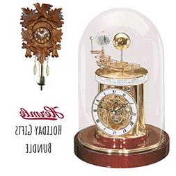 Qwirly Two Clock Bundle: Hermle ASTROLABIUM Quartz Table Clo