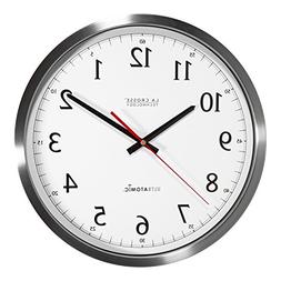 14" UltrAtomic Analog Stainless Steel Wall Clock
