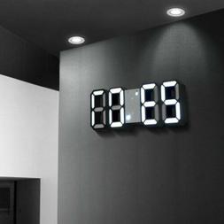 Upgrade Digital 3D LED Wall/USB Desk Clock Alarm Big Digits 