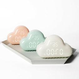 USB Cute Cloud Shape Shows Time Date Temperature Alarm Clock