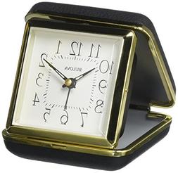 Bulova Vacationer Travel Clock, Gold