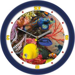 Vibrant Under The Sea Fish Decorative Wall Clock by Suntime