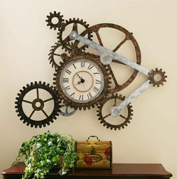 For Walls Art Large Retro Rustic Metal Gears Roman Numeral H
