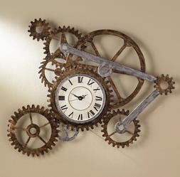 For Walls Art Large Retro Rustic Metal Gears Roman Numeral H