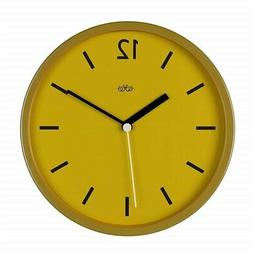 Wild Wood Vintage Hanging Round Wall Clock - English Mustard