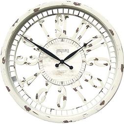 FirsTime Vintage Round Wall Clock 20" Arabic Numeral White L