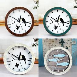 Vintage Silent Wooden Bedside Alarm Clock Various Cute Patte