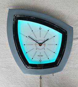 Vintage style genuine neon clock, Googie Atomic Retro