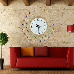 Vintage Style Peacock Antique Wall Clock For Home Kitchen Of