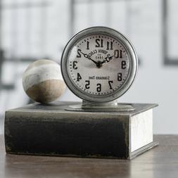 Vintage Style Table Clock 5" Glass Faced Old Town Clock with