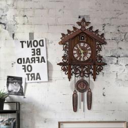 Vintage Wooden Cuckoo Bird Wall Clock for Home Kitchen Livin