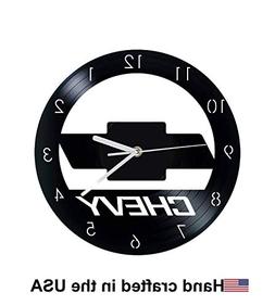 Vinyl Clock, Chevy, Chevrolet, Christmas gift, Wall clock, v