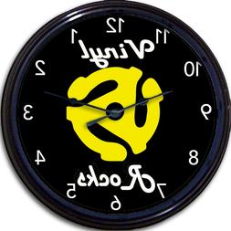 Vinyl Record 45 RPM Insert Adapter Wall Clock Vinyl Rocks Ne