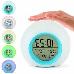 Wake Up Light Clock For Kids Child Toddler Adults 7 Colors C
