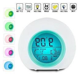 Wake Up Light Clock For Kids Child Toddler Adults 7 Colors C